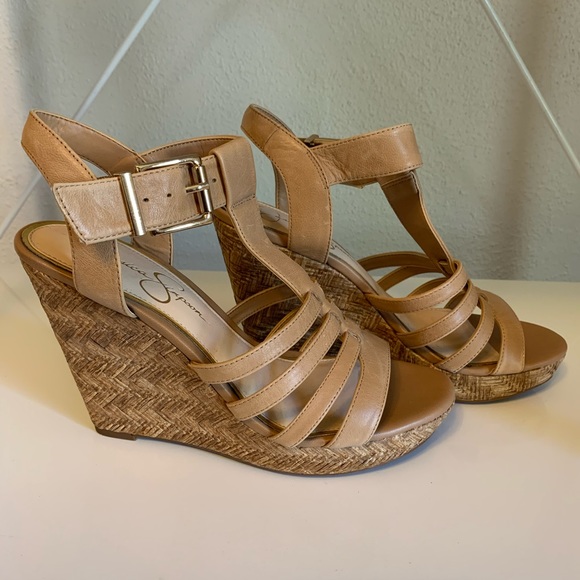 Jessica Simpson Shoes - Jessica Simpson | nude wedges | sz 8